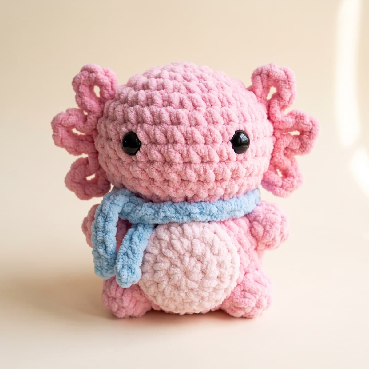 Captain Mochi the axolotl plushy